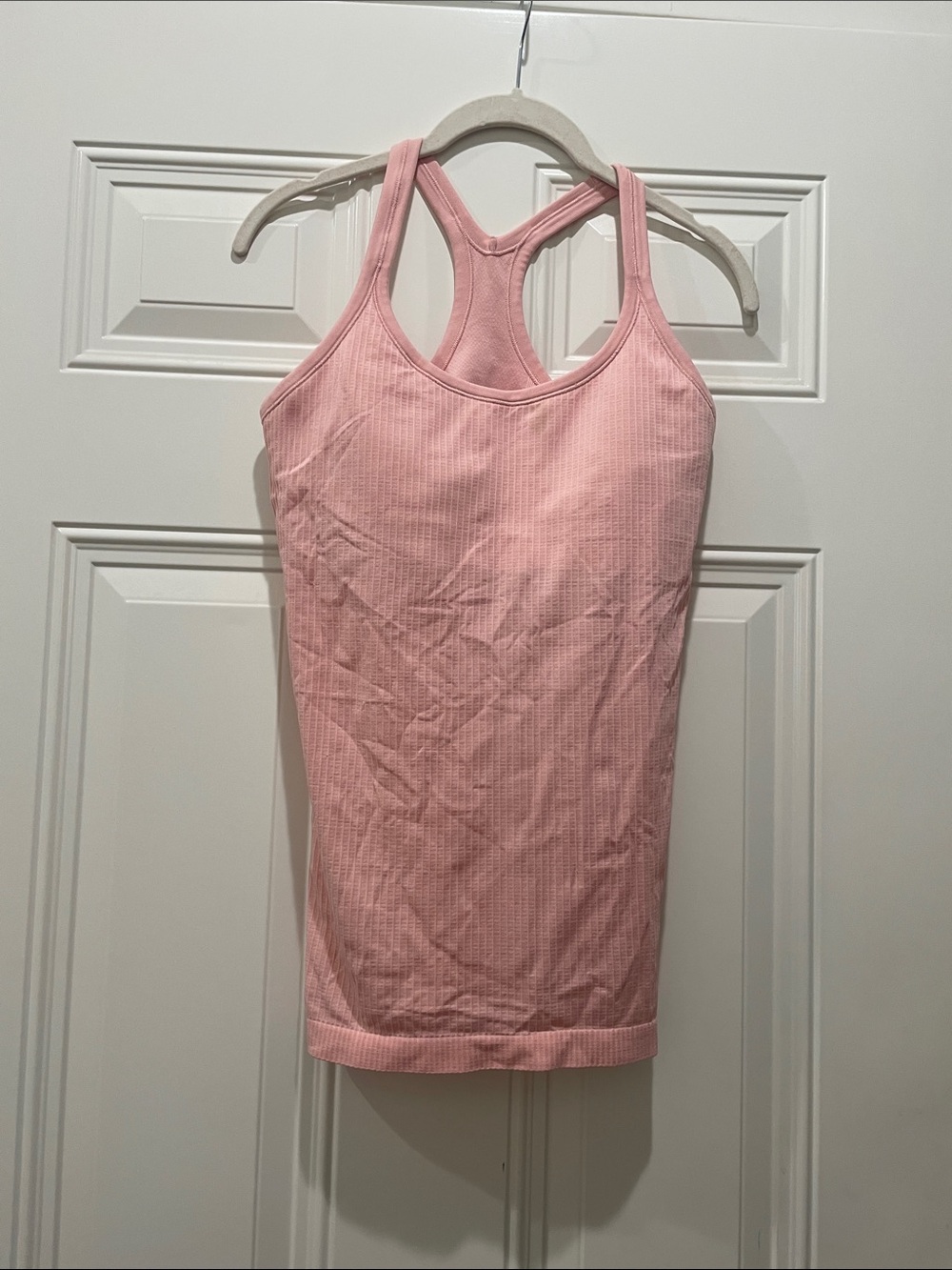 lululemon athletica Light Pink Ribbed Racerback Tank